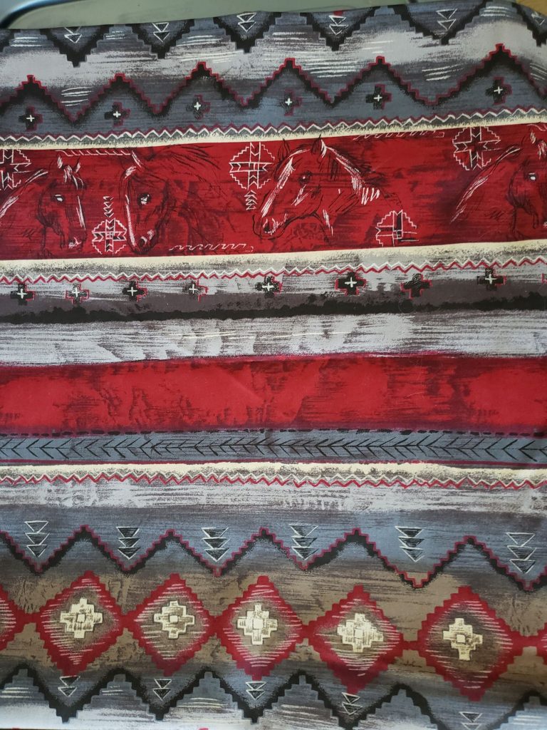 Wild Rag crag0663 Graphic Horse Print in Grey, Dark Red and Ivory ...
